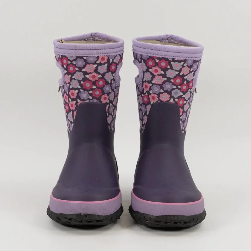 Bogs Grasp Flowers 'Purple Multi' Boots 78759-540 Multi-Size